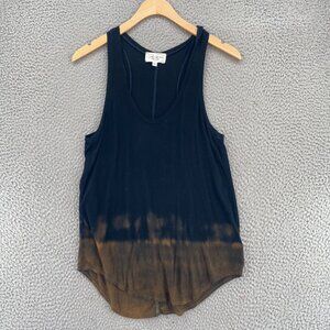 Feel The Piece Terre Jacobs Top Womens Medium Large Brown Dye Tank Ribbed Knit